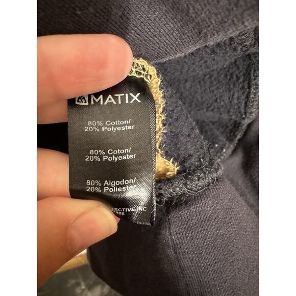 Matix Color Block Hoodie Sweatshirt Black Tan Gray Size M Unisex Autumn - Picture 5 of 11